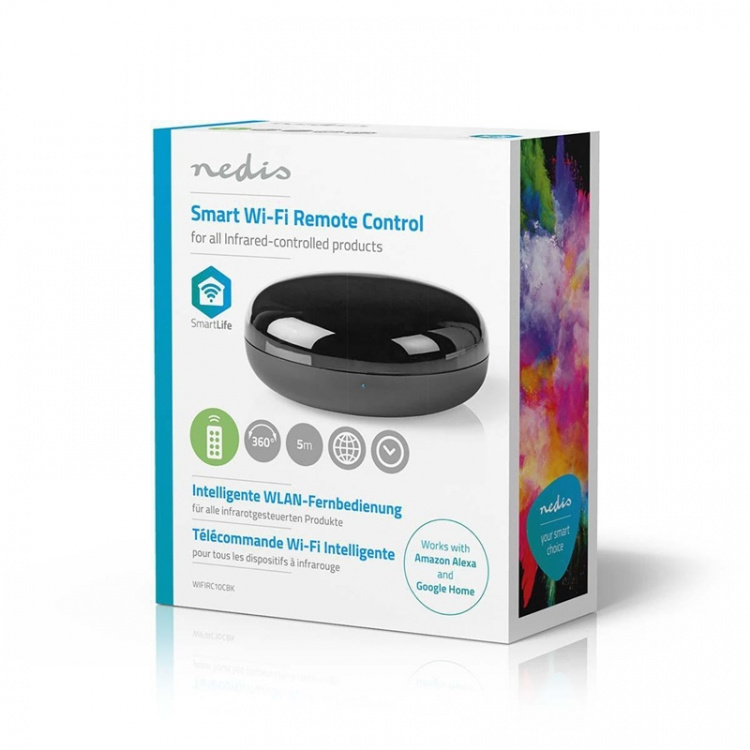 Nedis SmartLife IR Afstandsbediening | Universeel | Signaalbereik: 5 m | 38 KHz | USB Gevoed | Android™ / IOS | Zwart Nedis SmartLife IR Afstandsbediening | Universeel | Signaalbereik: 5 m | 38 KHz | USB Gevoed | Android™ / IOS | Zwart