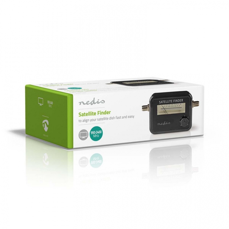 Nedis Signaalsterktemeter voor Satelliet | 950-2400 MHz | Ingangsgevoeligheid: 83 dB | Uitgangsniveau: 102 dBuV | Zwart