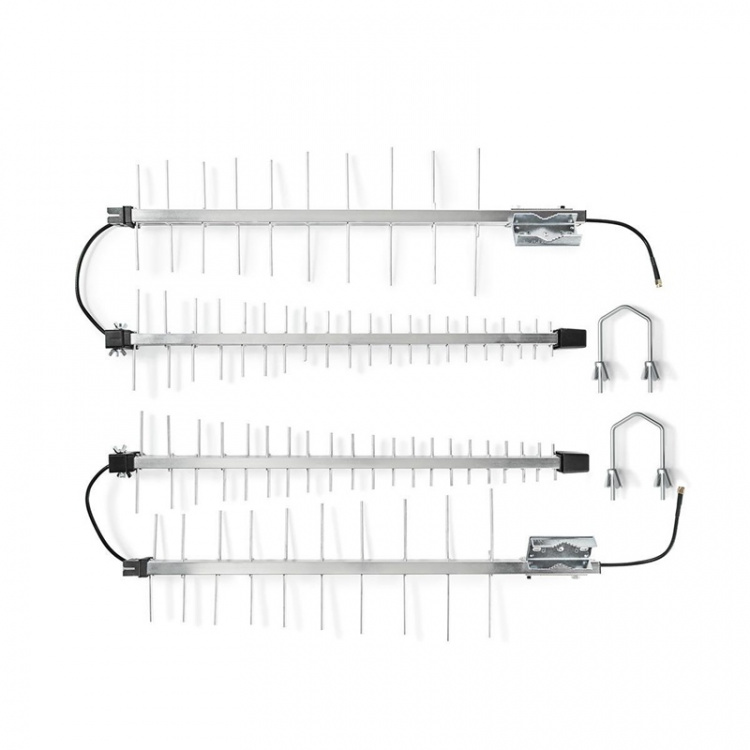 Nedis 4G / 3G Antenne | 5G | Buiten | 698 - 3800 MHz | Versterking: 15 dB | 0.30 m | Zilver Nedis 4G / 3G Antenne | 5G | Buiten | 698 - 3800 MHz | Versterking: 15 dB | 0.30 m | Zilver