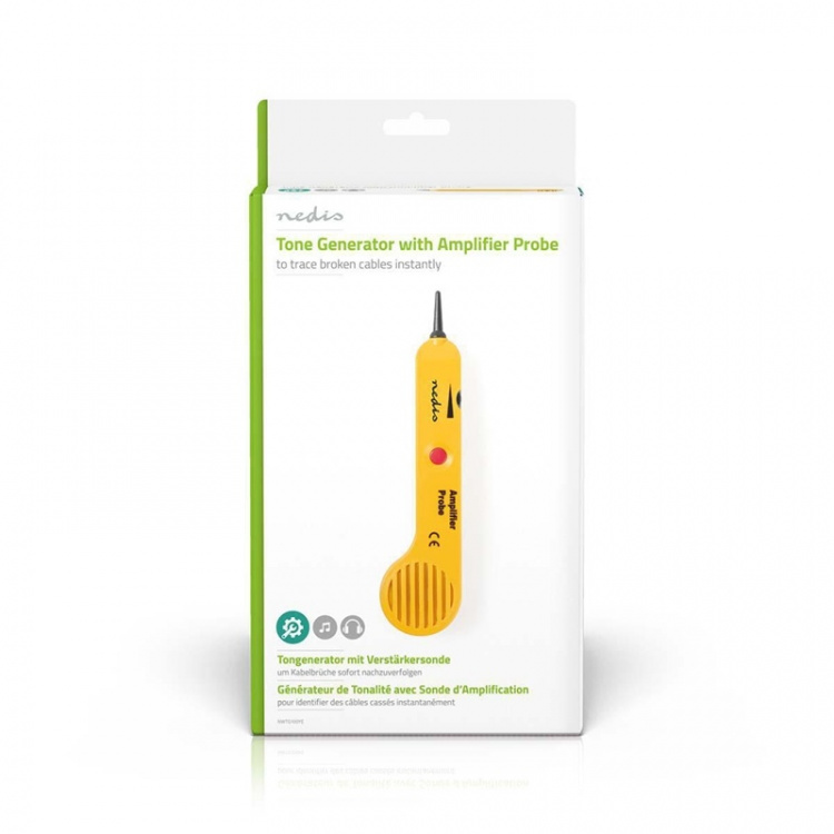 Nedis PC en Multimedia Kabel Tester | Toongenerator | LED-indicator | Koptelefoonaansluiting | Batterij Gevoed Nedis PC en Multimedia Kabel Tester | Toongenerator | LED-indicator | Koptelefoonaansluiting | Batterij Gevoed
