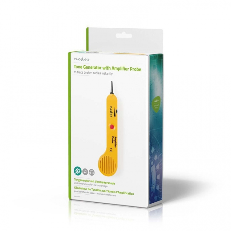Nedis PC en Multimedia Kabel Tester | Toongenerator | LED-indicator | Koptelefoonaansluiting | Batterij Gevoed Nedis PC en Multimedia Kabel Tester | Toongenerator | LED-indicator | Koptelefoonaansluiting | Batterij Gevoed