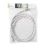 Nedis Nylon Toevoerslang | 1/2\'\' | 3/4\'\' | 10 Bar | 90 °C | 3.00 m | Toepassing: Schotel / Wasmachine | Nylon | Rood / Wit