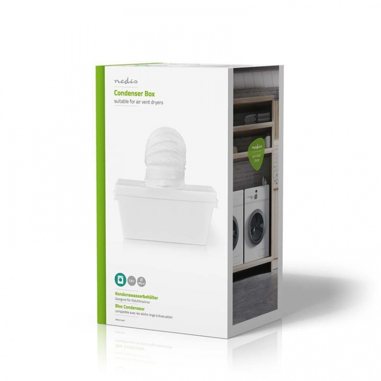 Nedis Condensopvangbak | Geschikt voor: Tumble Dryers | 5 l | 1.5 m | 105 mm | Wit Nedis Condensopvangbak | Geschikt voor: Tumble Dryers | 5 l | 1.5 m | 105 mm | Wit