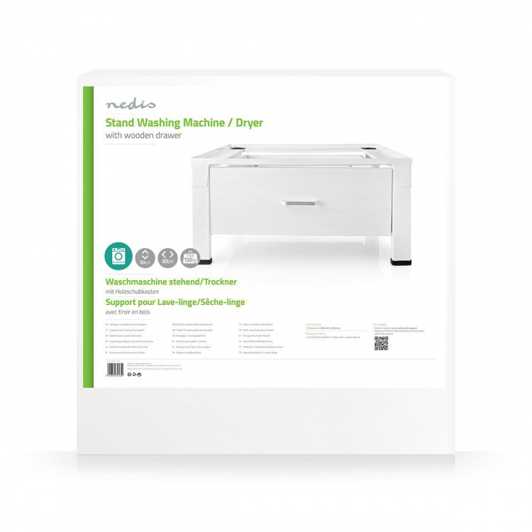Nedis Verhoger voor Wasmachine en Wasdroger | Lade | 150 kg | Wit