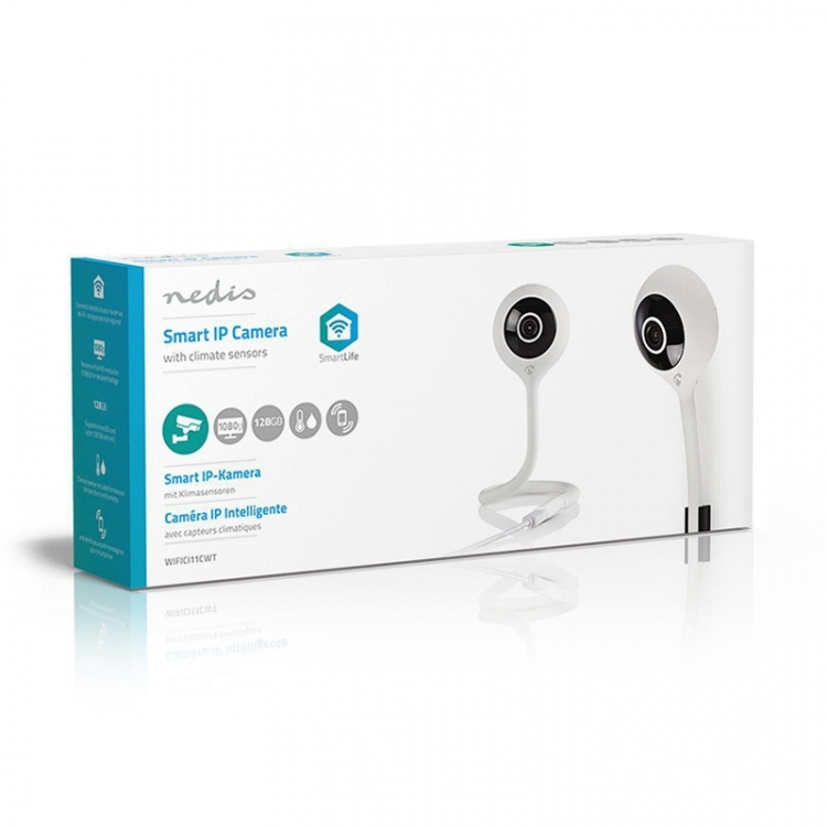 Nedis SmartLife Camera voor Binnen | Full HD 1080p | Cloud Opslag (optioneel) / microSD (niet inbegrepen) | Met bewegingssensor | Nachtzicht | Wit Nedis SmartLife Camera voor Binnen | Full HD 1080p | Cloud Opslag (optioneel) / microSD (niet inbegrepen) | Met bewegingssensor | Nachtzicht | Wit