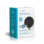 Nedis SmartLife Gong | RF, frequentie 433 MHz | Accessoire voor: WIFICDP10GY / WIFICDP30WT / WIFICDP40CWT | USB Gevoed | 4 geluiden | 5 V DC | Instelbaar volume | Zwart