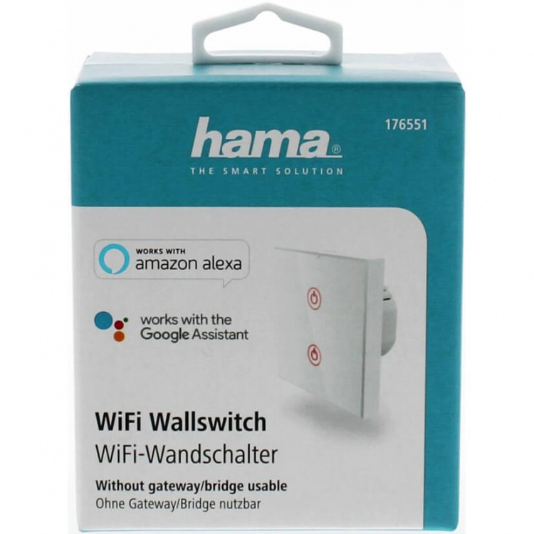 HAMA WiFi Touch-Wallswitch, white  HAMA WiFi Touch-Wallswitch, white
