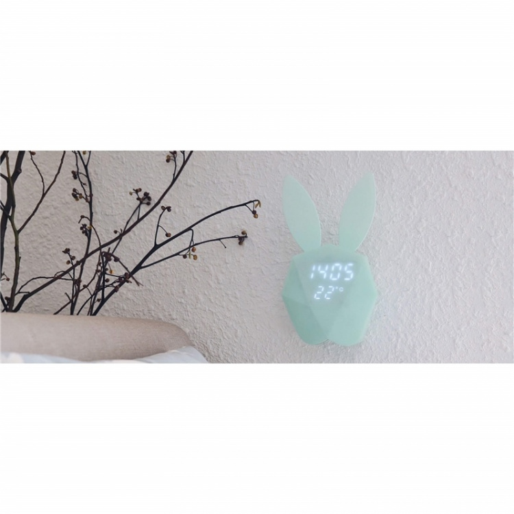 MOB Alarm Clock with night light Light Blue Rabbit MOB Alarm Clock with night light Light Blue Rabbit