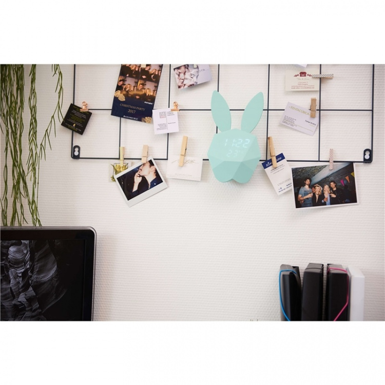 MOB Alarm Clock with night light Light Blue Rabbit MOB Alarm Clock with night light Light Blue Rabbit