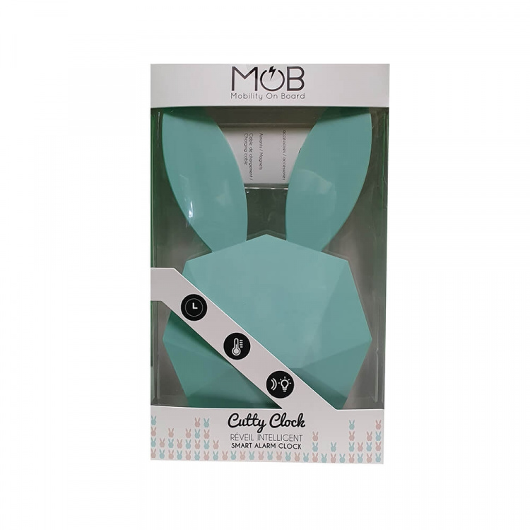 MOB Alarm Clock with night light Light Blue Rabbit MOB Alarm Clock with night light Light Blue Rabbit