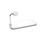 ZENS Dual + Watch Aluminium Wireless Charger 2x10W White