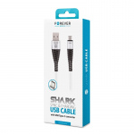 Forever USB Type-C kabel Shark White 1m 2A