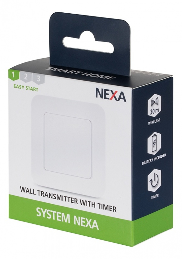 Väggsändare med ram upp till 30m, 80 x 80 x 14 mm