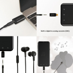 LogiLink USB-C 3,5mm-ljudadapter m DAC