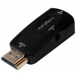 LogiLink HDMI-hane -> VGA-hona + ljud LogiLink HDMI-hane -> VGA-hona + ljud