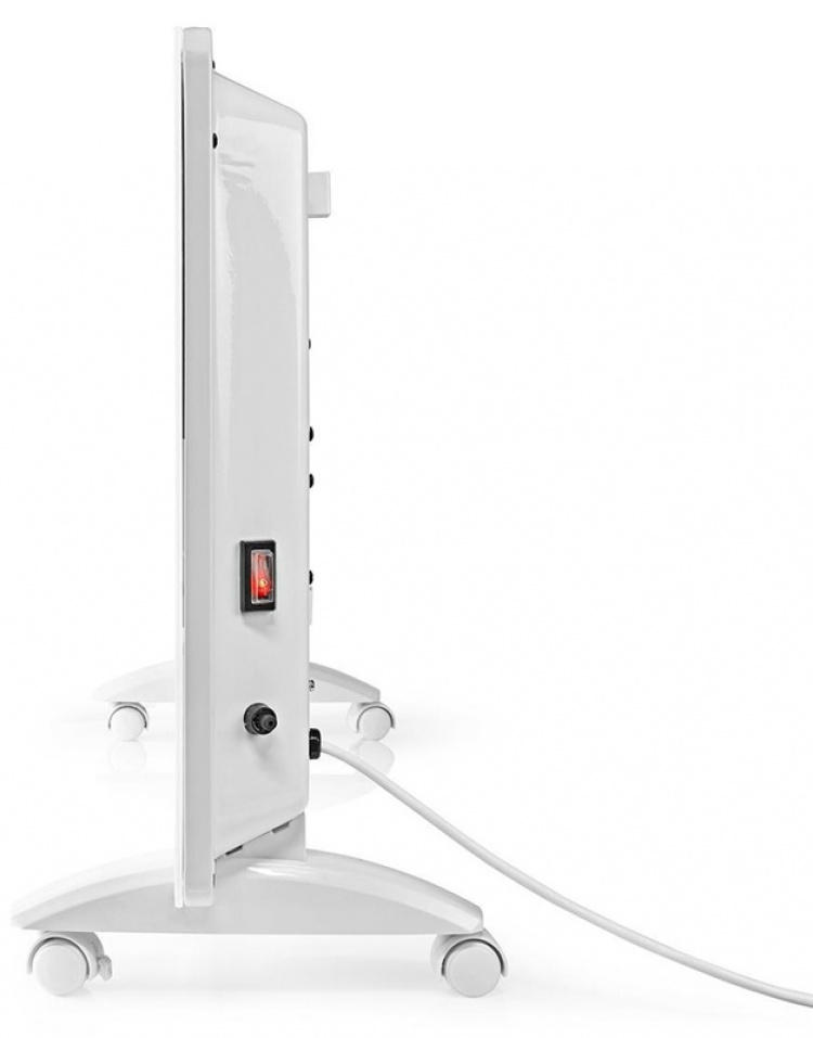 Nedis SmartLife Convectorkachel | Geschikt voor badkamer | Glazen Paneel | 2000 W | 2 Warmte Standen | LED | 15 - 35 °C | Instelbare thermostaat | Wit