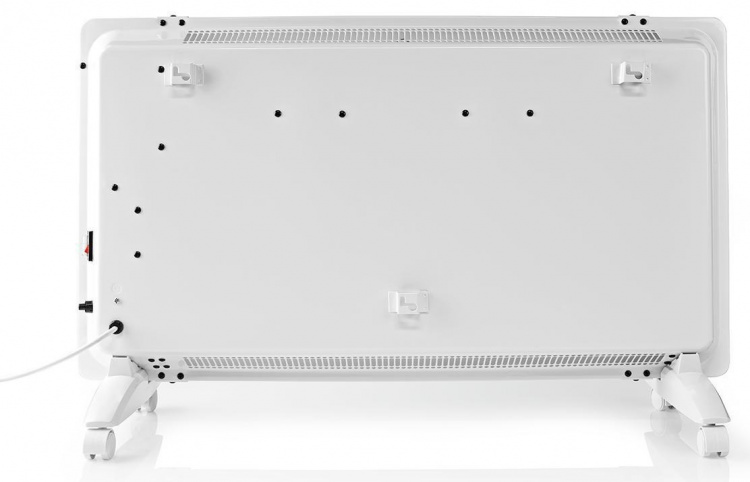 Nedis SmartLife Convectorkachel | Geschikt voor badkamer | Glazen Paneel | 2000 W | 2 Warmte Standen | LED | 15 - 35 °C | Instelbare thermostaat | Wit