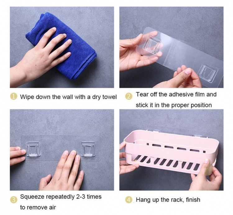 Eenvoudig te monteren badkamer-/doucheplank, beige Eenvoudig te monteren badkamer-/doucheplank, beige