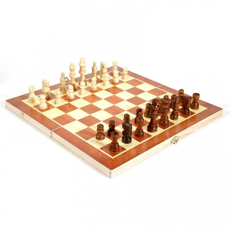 Opvouwbaar schaakspel van hout