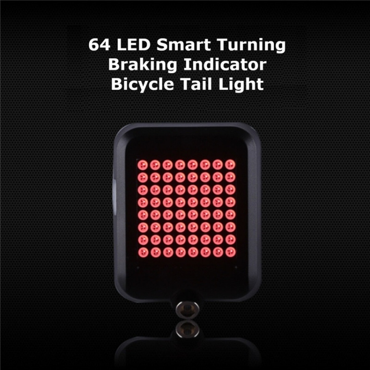 Slim automatisch fietsachterlicht met lasersensor & 64st LED Slim automatisch fietsachterlicht met lasersensor & 64st LED