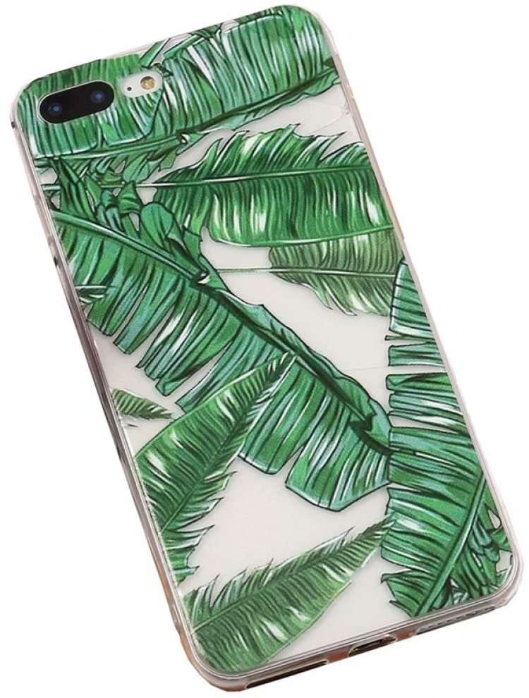 TPU Regenwoud hoesje voor iPhone X/XS, Palmblad