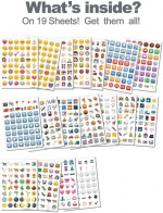 Emoji-stickers, 19 vellen met 900+ stickers Emoji-stickers, 19 vellen met 900+ stickers