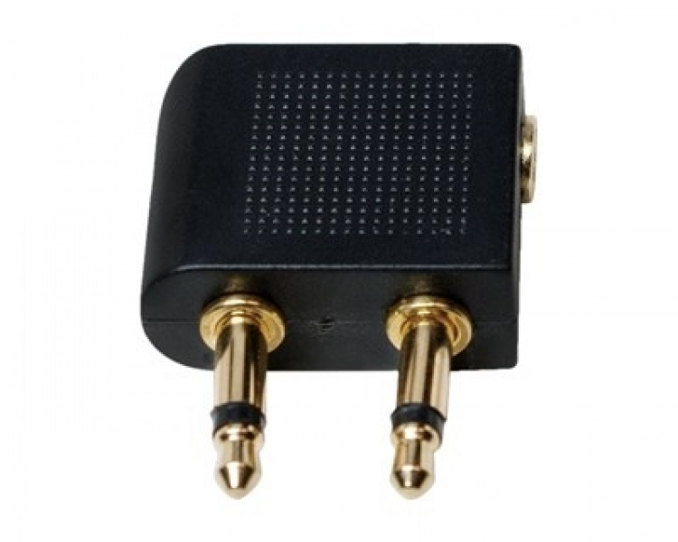 Koptelefoonadapter 3,5 mm voor vliegtuigen