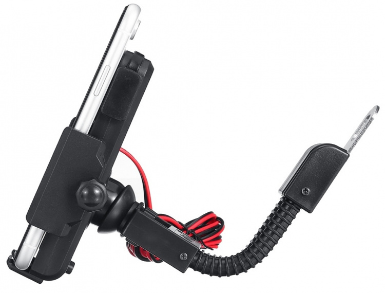 Motorhouder met ingebouwde draadloze snellader, zwart (CD-3093) Motorhouder met ingebouwde draadloze snellader, zwart (CD-3093)