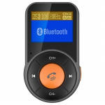 BT76 FM-zender met dubbele USB-oplader QC3.0+2.4A, zwart