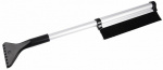 IJskrabber met borstel en telescopische steel, Zilver