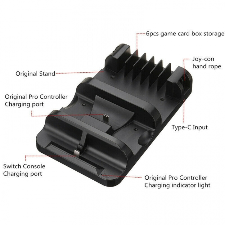 Multifunctionele oplaadstandaard voor de Switch