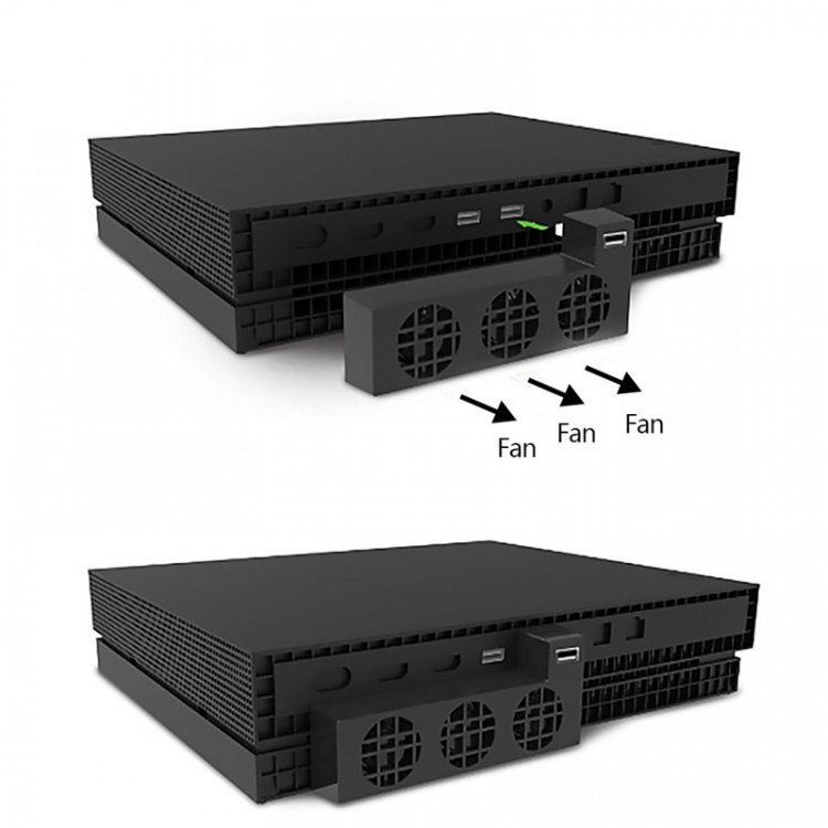 Externe koelventilator voor Xbox One X, zwart Externe koelventilator voor Xbox One X, zwart