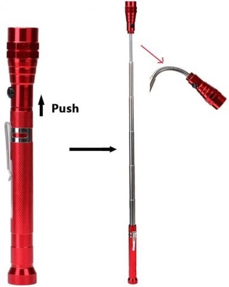 Magnetische zaklamp, Rood Magnetische zaklamp, Rood