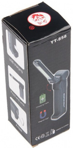 Oplaadbare zaklamp 2000mAh, zwart Oplaadbare zaklamp 2000mAh, zwart