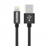 NORDIQZENZ 5-pak Lightning Textielkabel, 1m, Zwart