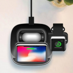 3-in-1 Qi oplaadstandaard voor Airpods, smartphone & smartwatch 3-in-1 Qi oplaadstandaard voor Airpods, smartphone & smartwatch