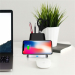 Ruimtebesparende penstandaard met Qi draadloos opladen