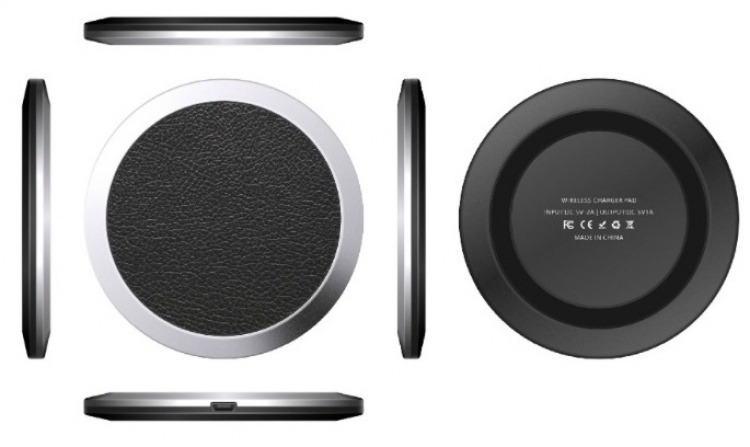 Kunstlederen Qi-oplader met snel opladen Kunstlederen Qi-oplader met snel opladen