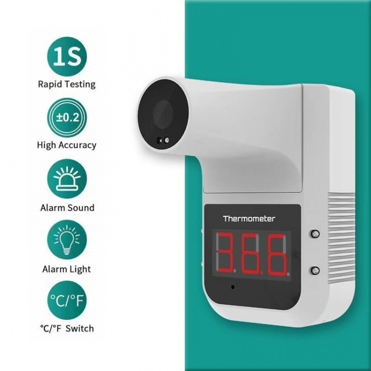 Wandthermometer met IR-technologie, ideaal voor kantoren Wandthermometer met IR-technologie, ideaal voor kantoren