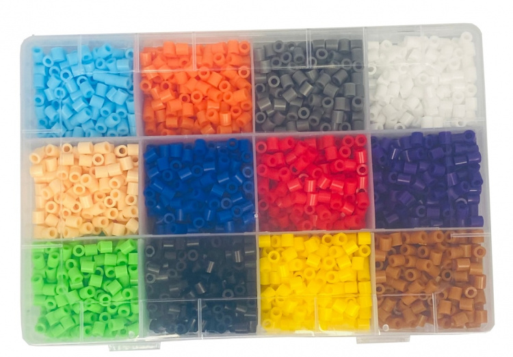 Pärlset met 3600 Rörpärlor met accessoires, 12 kleuren Pärlset met 3600 Rörpärlor met accessoires, 12 kleuren