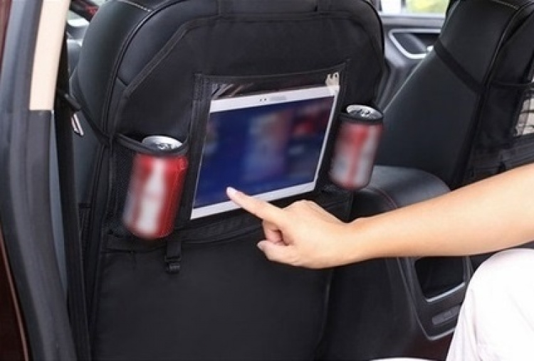 Kickcover met opbergvak, ophanghaak voor aan de auto, Zwart