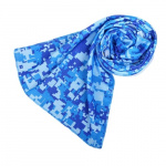 Verkoelende koelhanddoek, blauwe camouflage