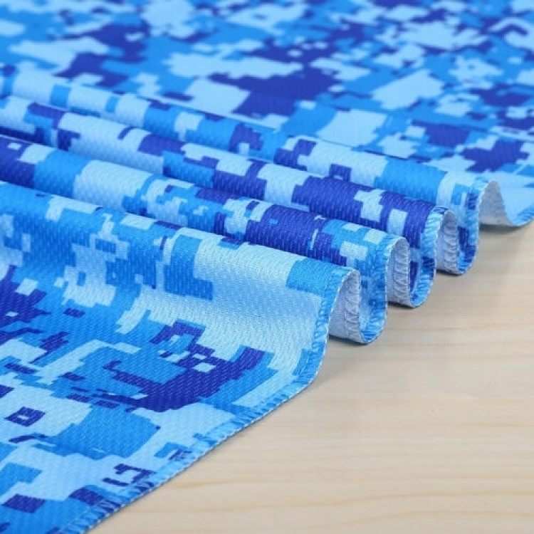Verkoelende koelhanddoek, blauwe camouflage
