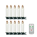 Kerstboomverlichting, Draadloze LED-lampjes, 10 stuks Kerstboomverlichting, Draadloze LED-lampjes, 10 stuks