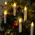 Kerstboomverlichting, Draadloze LED-lampjes, 10 stuks Kerstboomverlichting, Draadloze LED-lampjes, 10 stuks