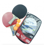 Portabelt pingisset - 2 rackets, 3 ballen