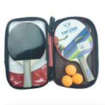 Portabelt pingisset - 2 rackets, 3 ballen