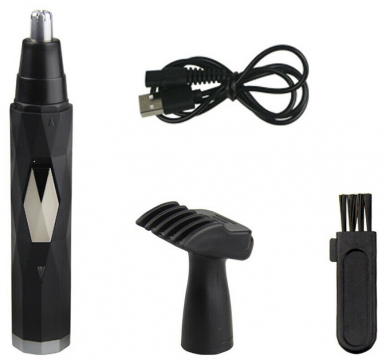 Neus- en gezichtshaartrimmer, zwart