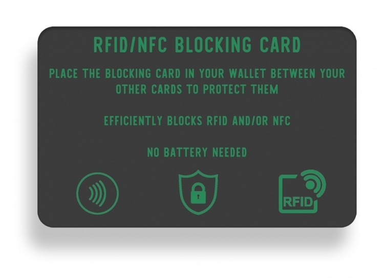 NORDIQZENZ RFID/NFC-blokkerende kaart, bescherming tegen skimming! NORDIQZENZ RFID/NFC-blokkerende kaart, bescherming tegen skimming!