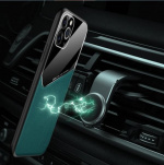 Stijlvolle telefoonhoes met magneet voor iPhone 12 Pro Max, Zwart